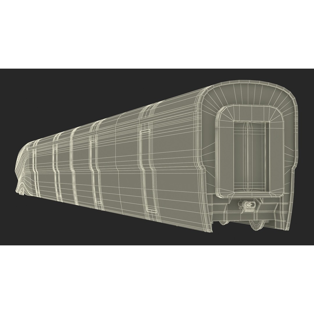 Futuristic Passenger Train 3D Model – Sci-Fi High-Speed Rail, PBR - View 29