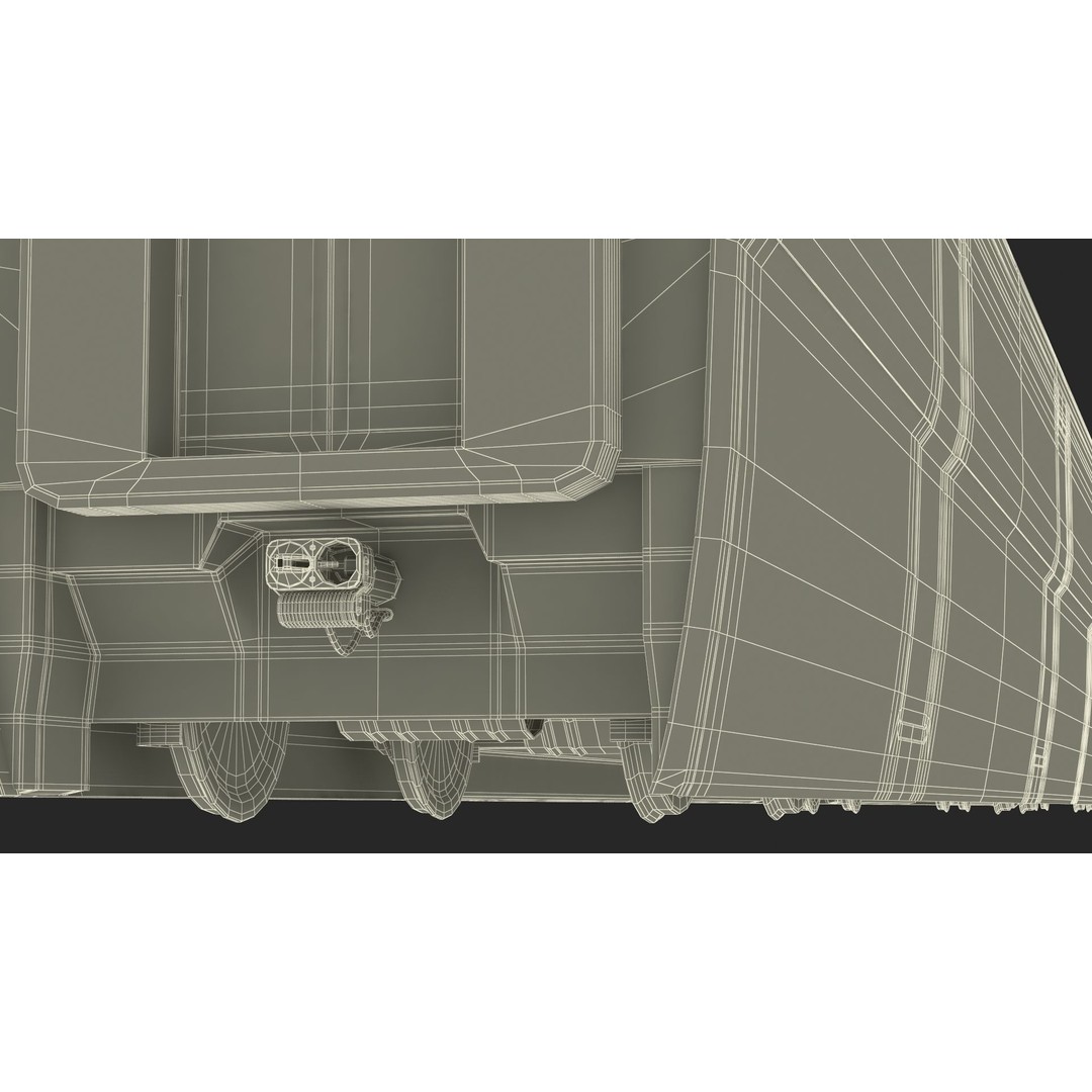 Futuristic Passenger Train 3D Model – Sci-Fi High-Speed Rail, PBR - View 35