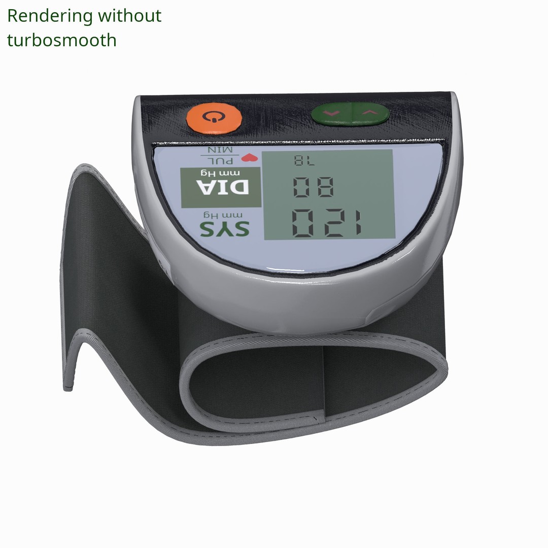 Digital Blood Pressure Monitor 3D Model – Low Poly Medical Asset, FBX - View 11