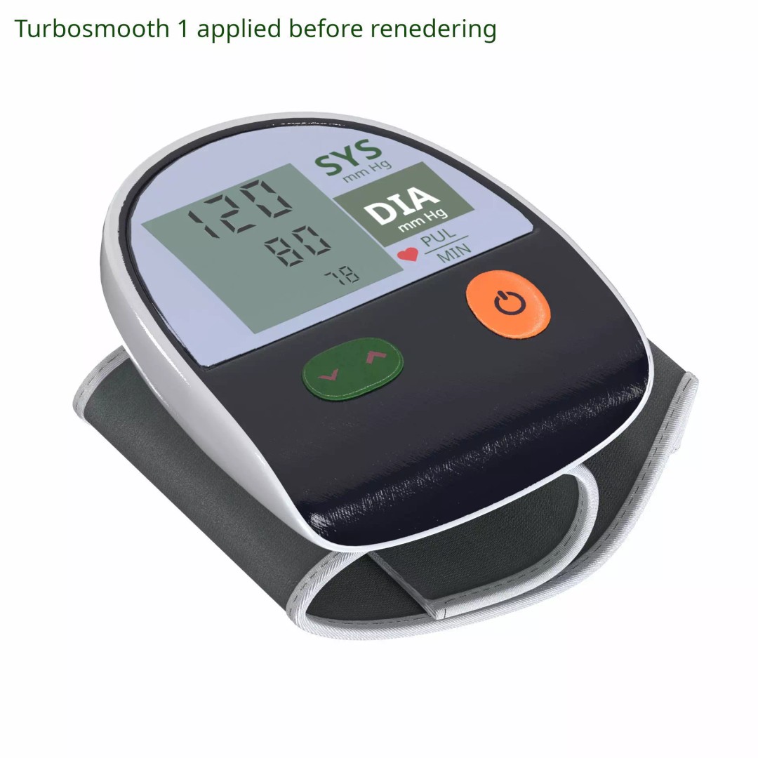 Digital Blood Pressure Monitor 3D Model – Low Poly Medical Asset, FBX - View 2