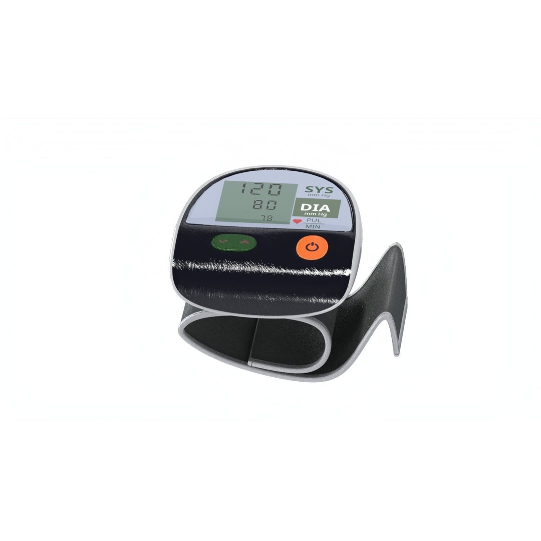 Digital Blood Pressure Monitor 3D Model – Low Poly Medical Asset, FBX - View 20