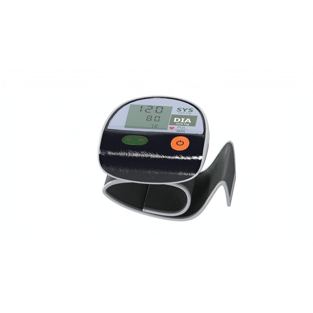 Digital Blood Pressure Monitor 3D Model – Low Poly Medical Asset, FBX - View 23