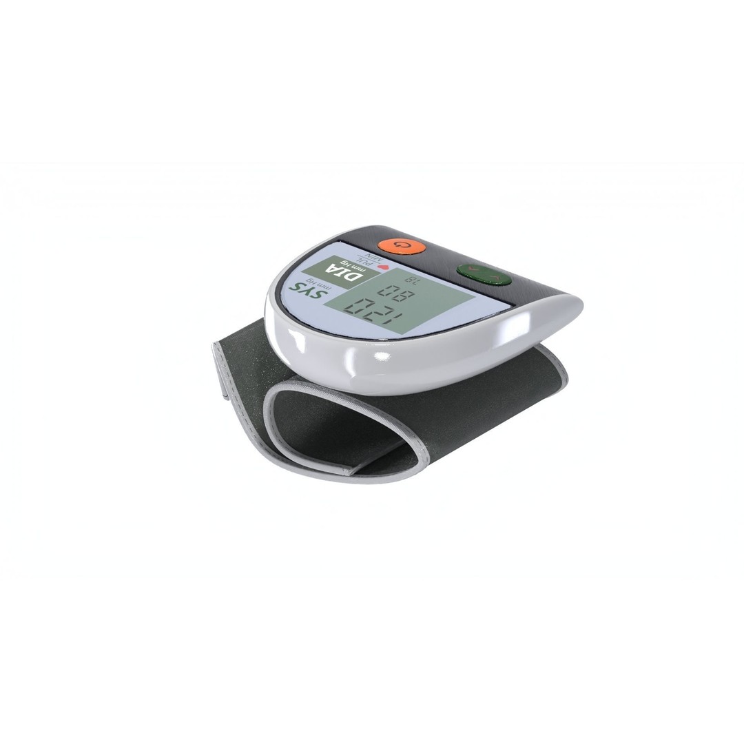 Digital Blood Pressure Monitor 3D Model – Low Poly Medical Asset, FBX - View 24