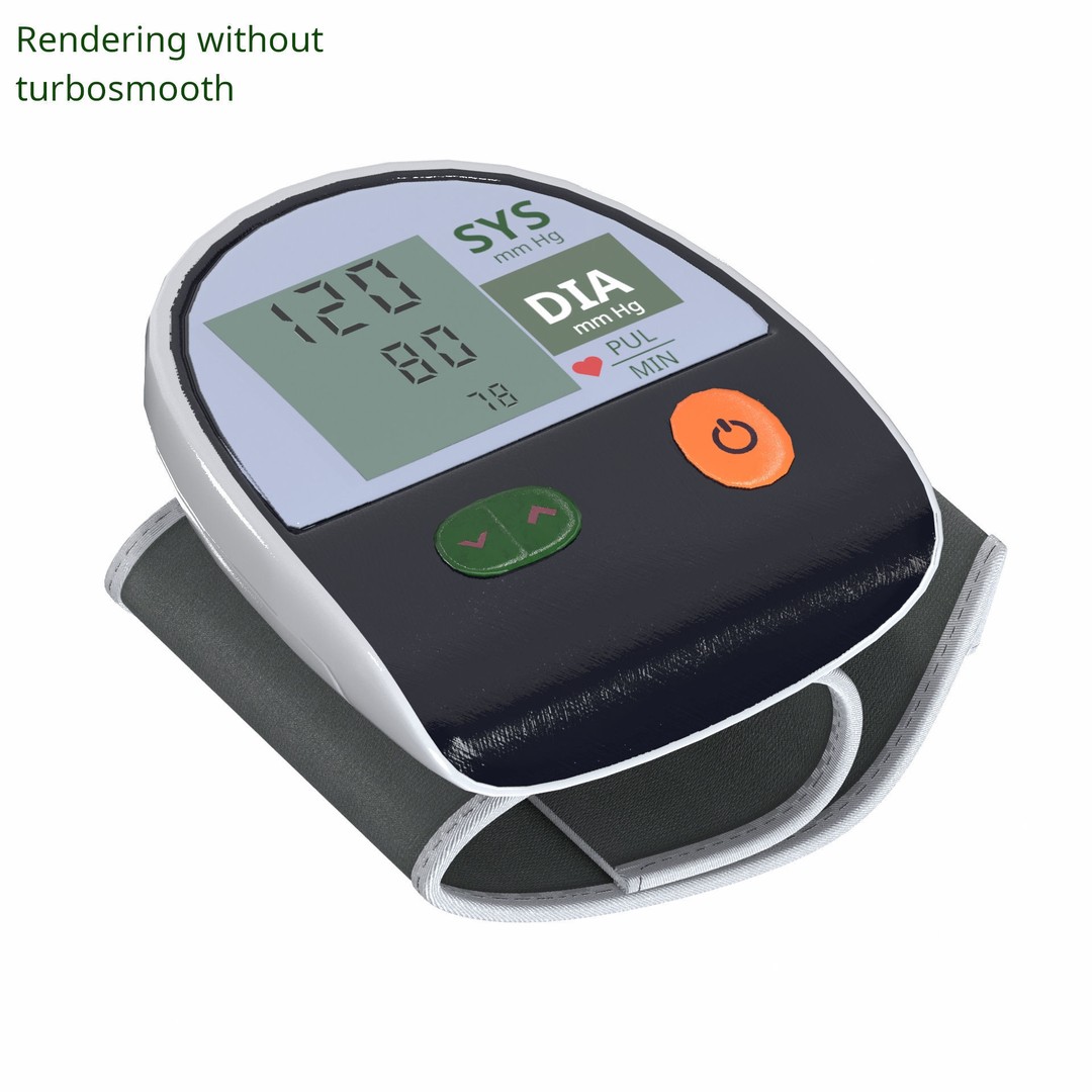 Digital Blood Pressure Monitor 3D Model – Low Poly Medical Asset, FBX - View 3