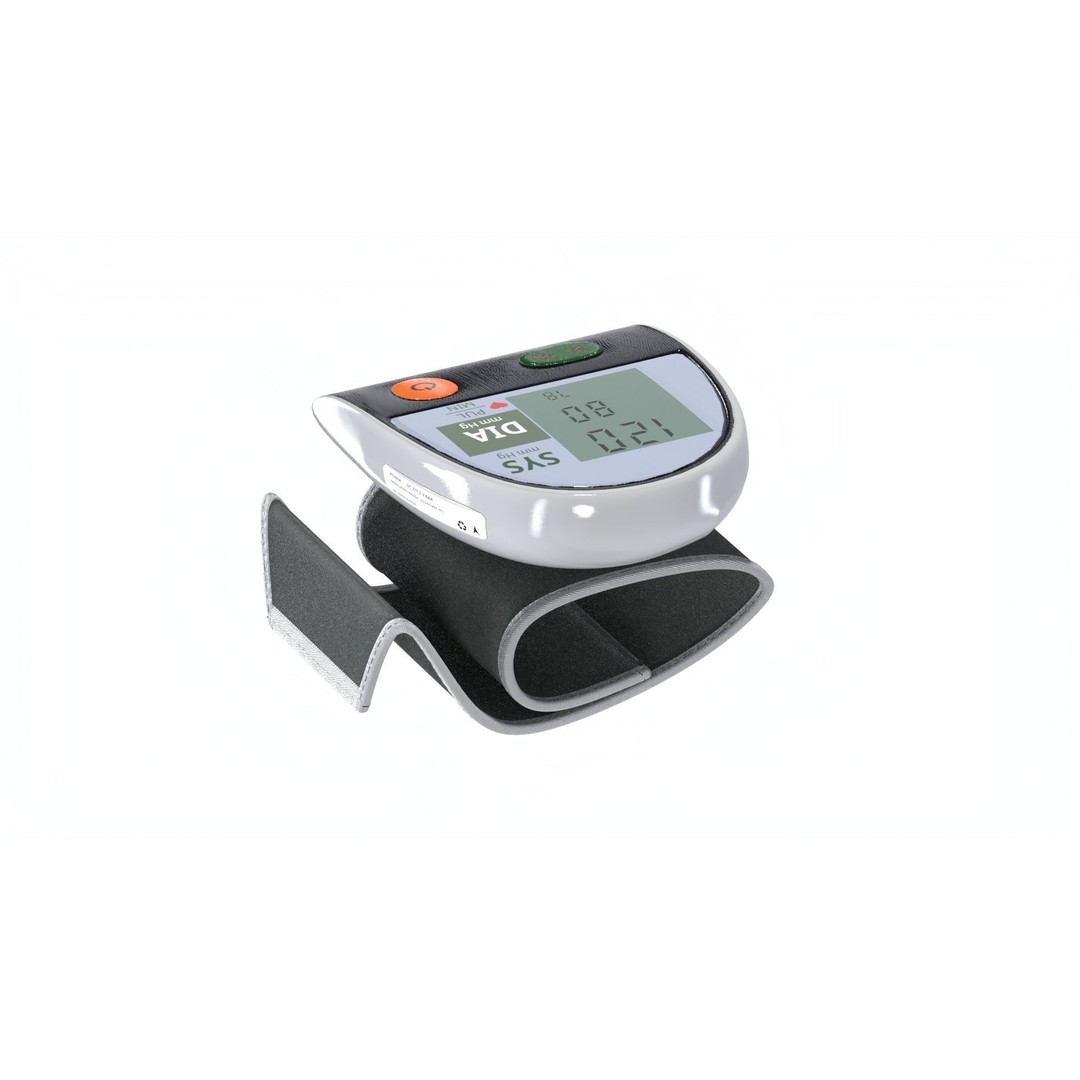 Digital Blood Pressure Monitor 3D Model – Low Poly Medical Asset, FBX - View 30