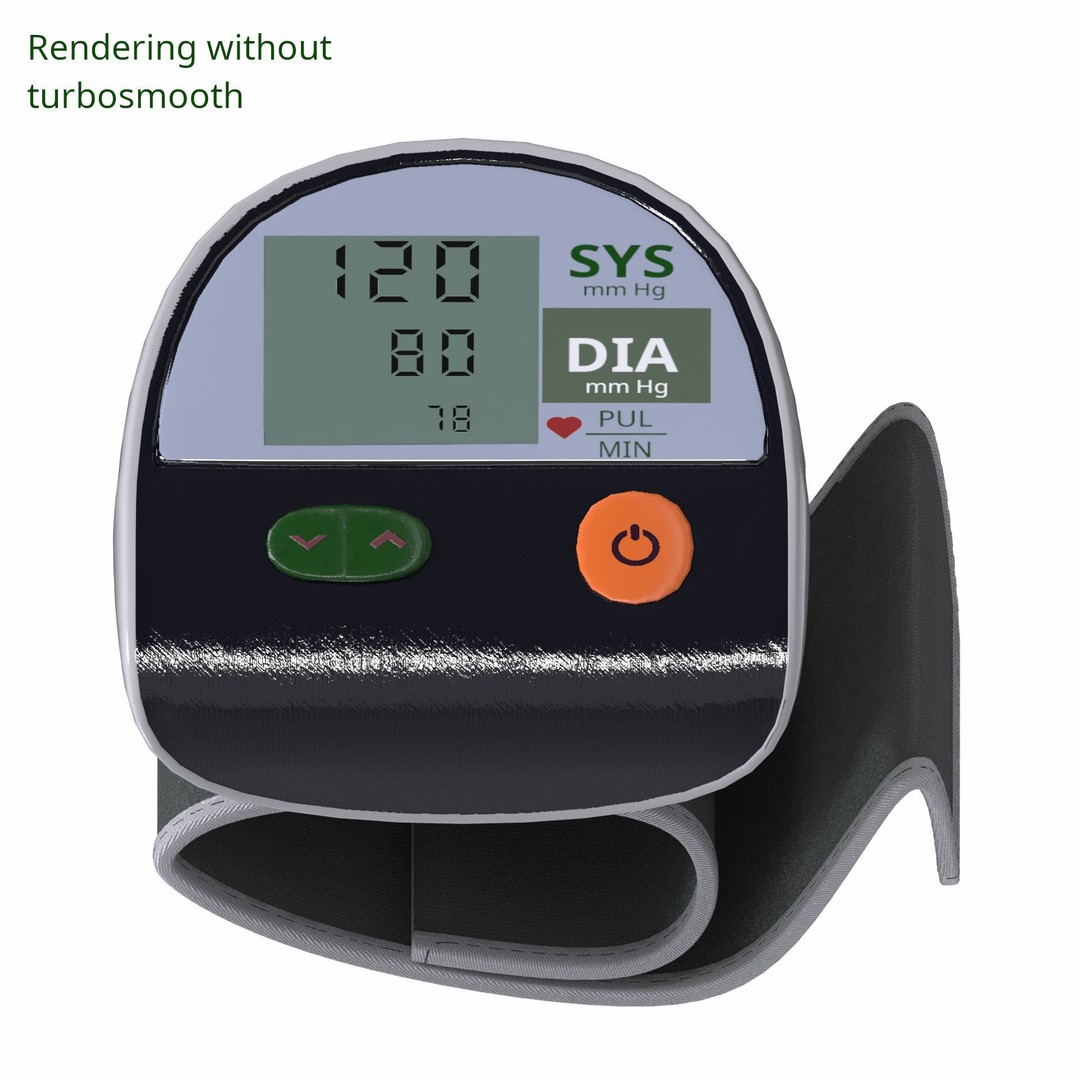 Digital Blood Pressure Monitor 3D Model – Low Poly Medical Asset, FBX - View 5