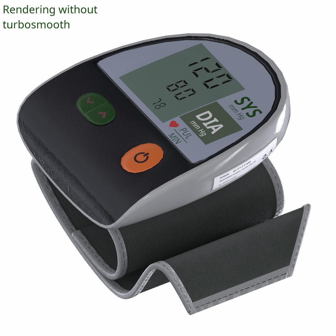Digital Blood Pressure Monitor 3D Model – Low Poly Medical Asset, FBX - View 7