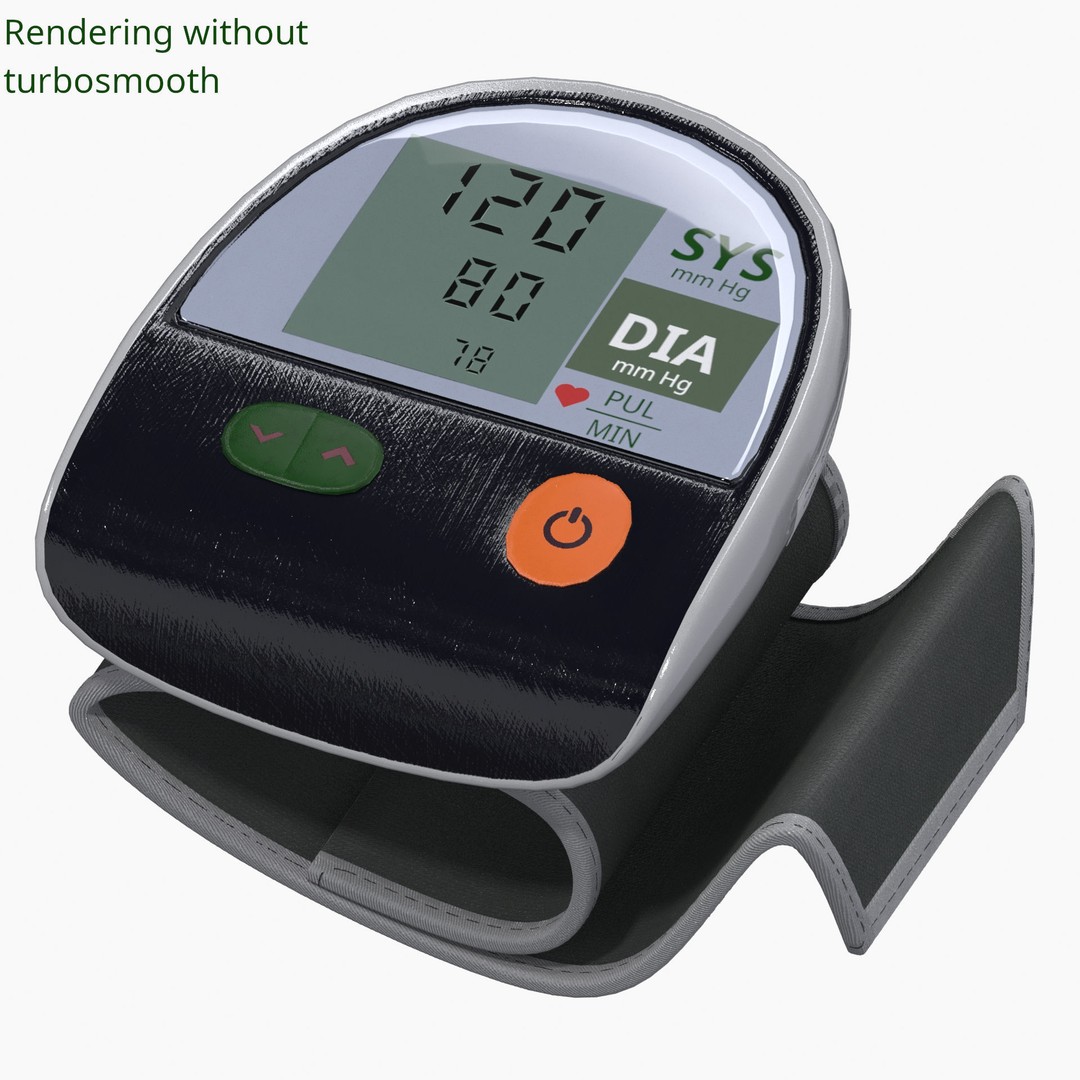 Digital Blood Pressure Monitor 3D Model – Low Poly Medical Asset, FBX - View 9