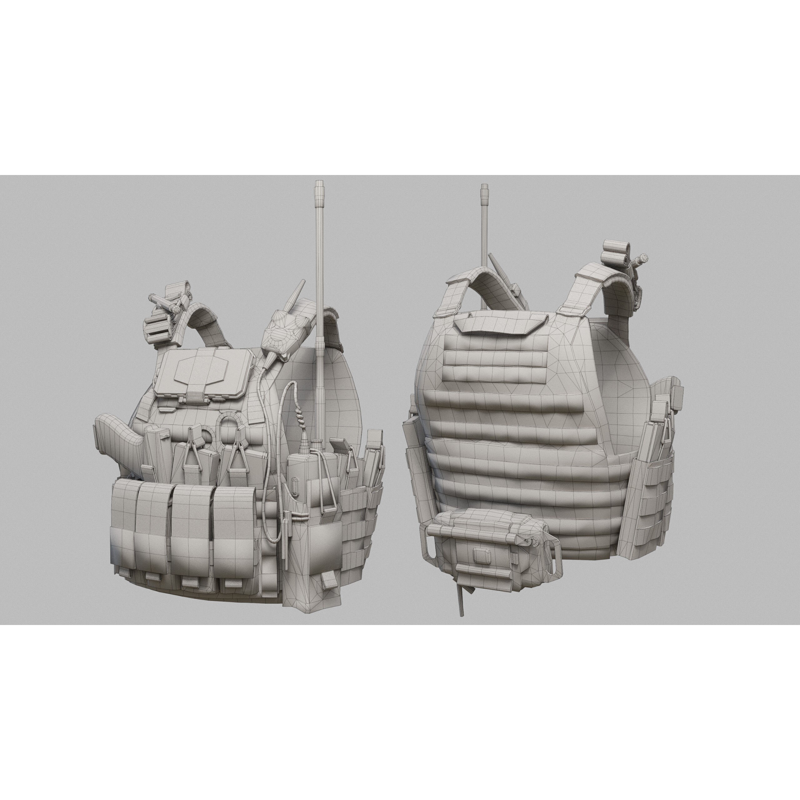 Tactical Vest - Low-Poly Game-Ready 3D Model - View 18