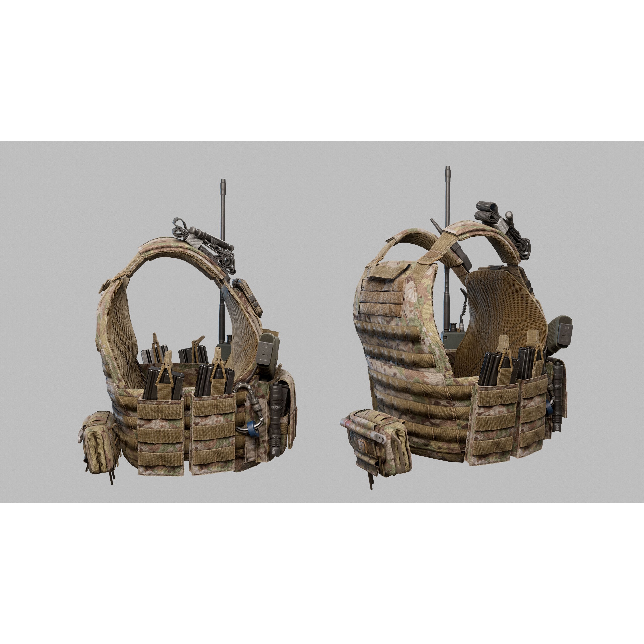 Tactical Vest - Low-Poly Game-Ready 3D Model - View 5
