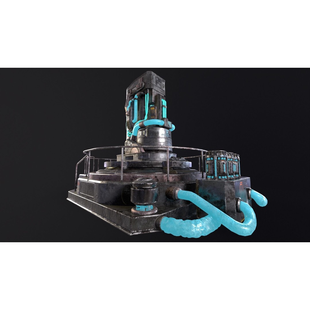 Cryopod Stasis Chamber 3D Model – Low Poly PBR Game Asset, FBX, OBJ - View 13