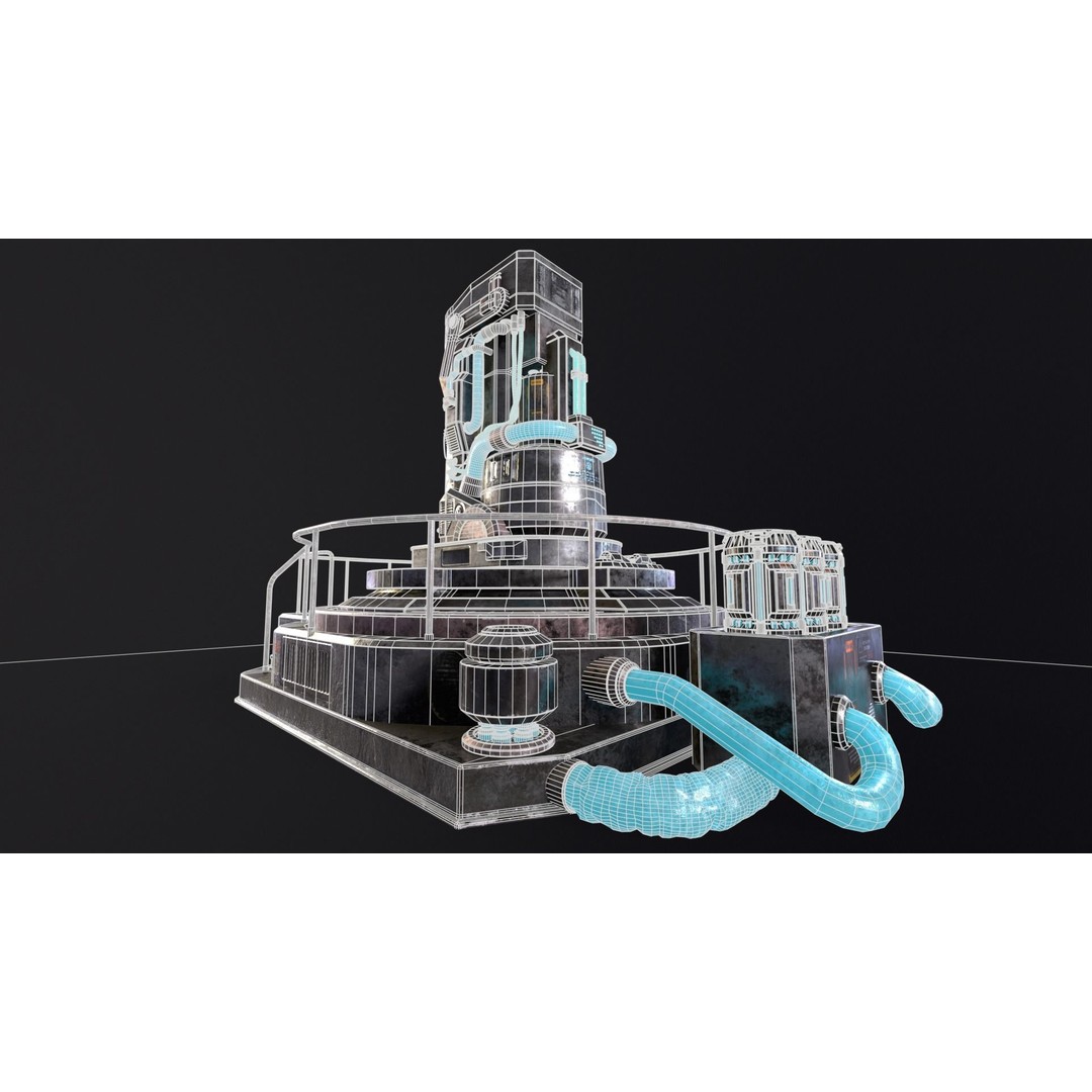 Cryopod Stasis Chamber 3D Model – Low Poly PBR Game Asset, FBX, OBJ - View 14