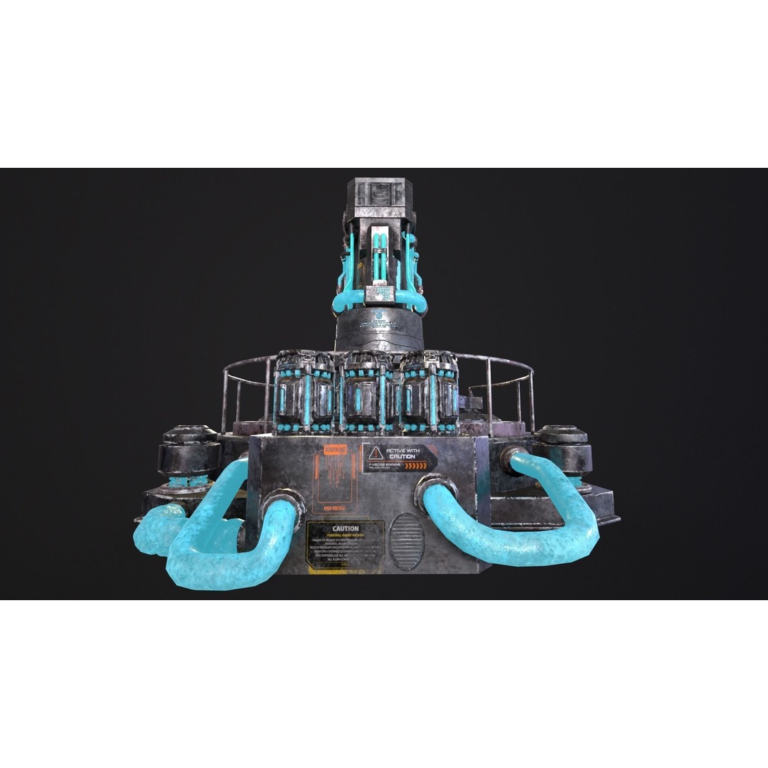 Cryopod Stasis Chamber 3D Model – Low Poly PBR Game Asset, FBX, OBJ - View 15