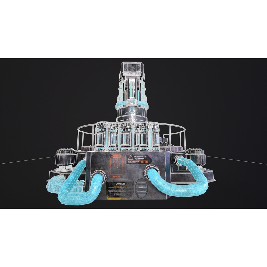 Cryopod Stasis Chamber 3D Model – Low Poly PBR Game Asset, FBX, OBJ - View 16