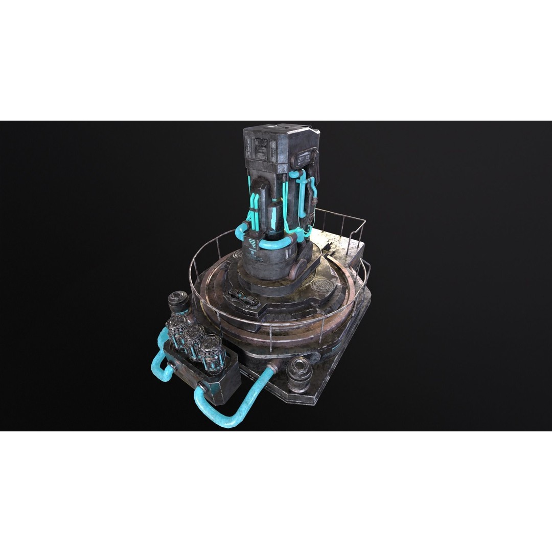Cryopod Stasis Chamber 3D Model – Low Poly PBR Game Asset, FBX, OBJ - View 17
