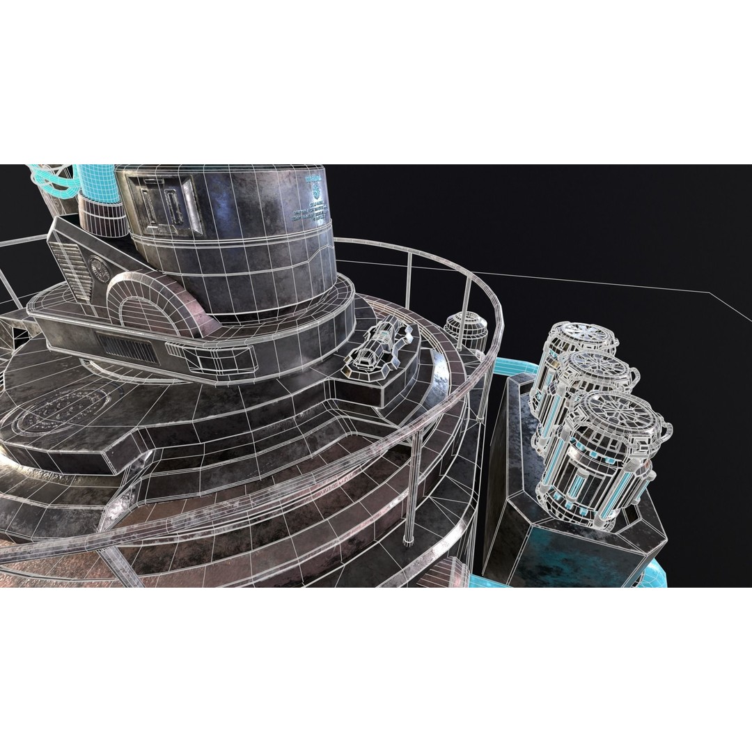 Cryopod Stasis Chamber 3D Model – Low Poly PBR Game Asset, FBX, OBJ - View 22