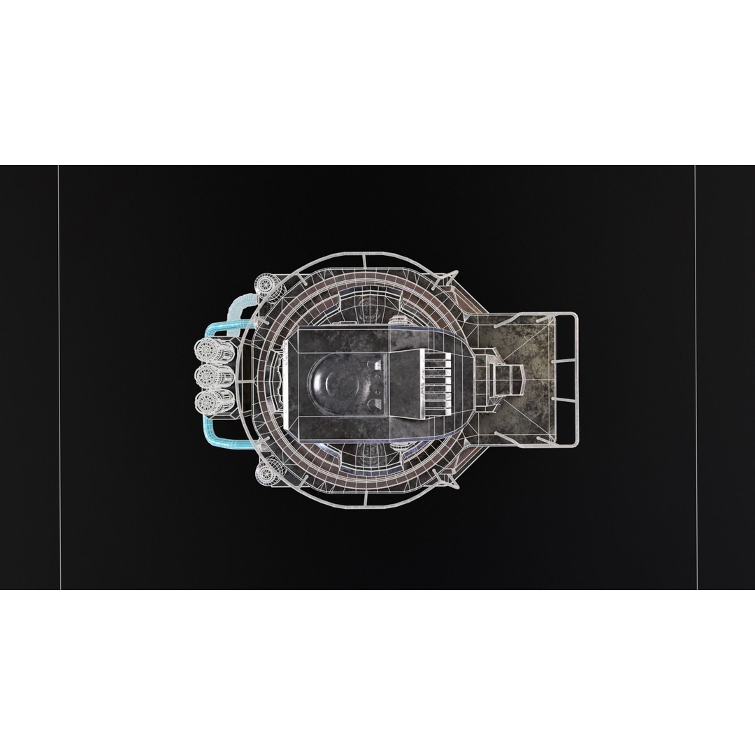 Cryopod Stasis Chamber 3D Model – Low Poly PBR Game Asset, FBX, OBJ - View 24