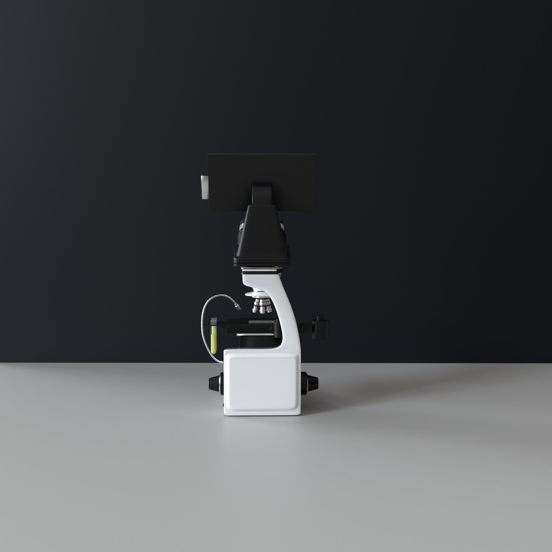 Microscope 3D Model – High Poly PBR Asset, Blender Format