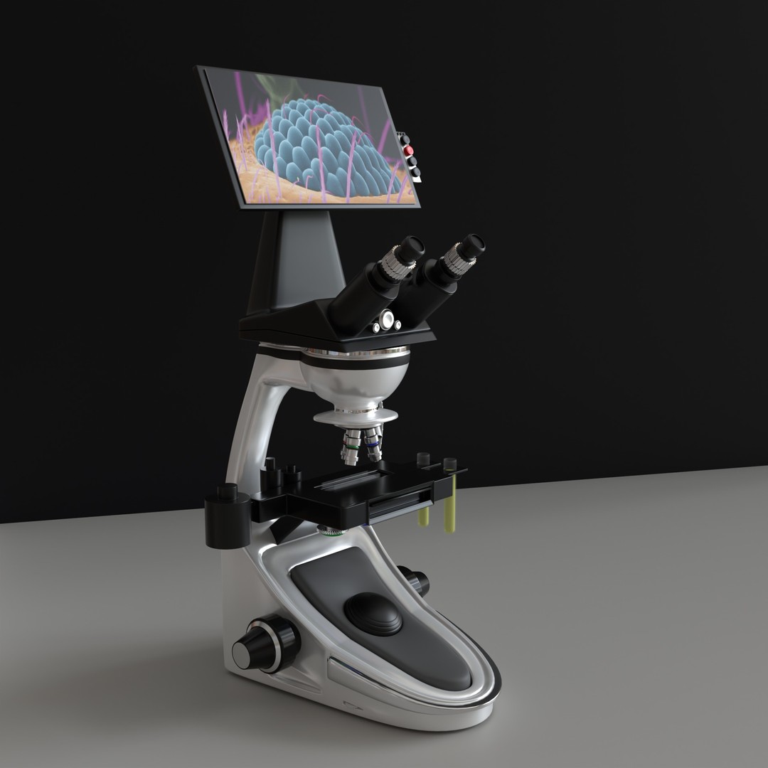 Microscope 3D Model – High Poly PBR Asset, Blender Format - View 11