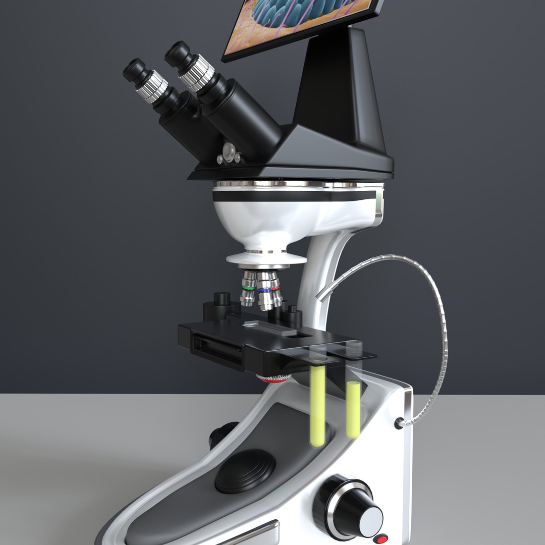 Microscope 3D Model – High Poly PBR Asset, Blender Format - View 14