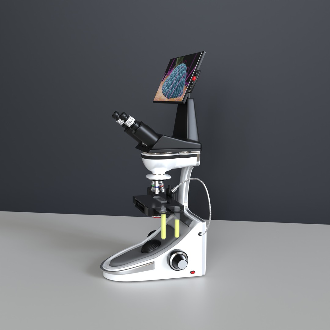 Microscope 3D Model – High Poly PBR Asset, Blender Format - View 26