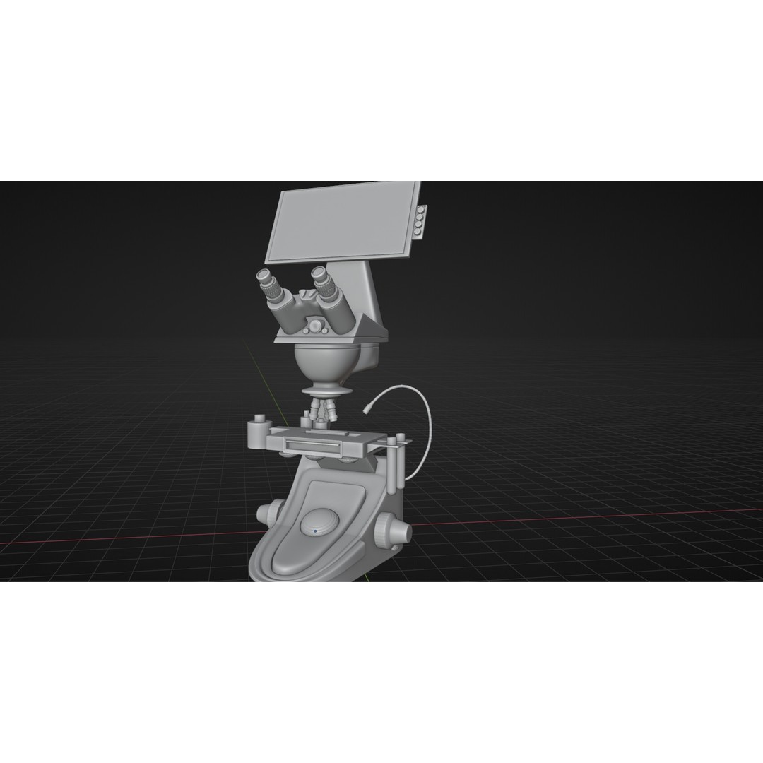 Microscope 3D Model – High Poly PBR Asset, Blender Format - View 6