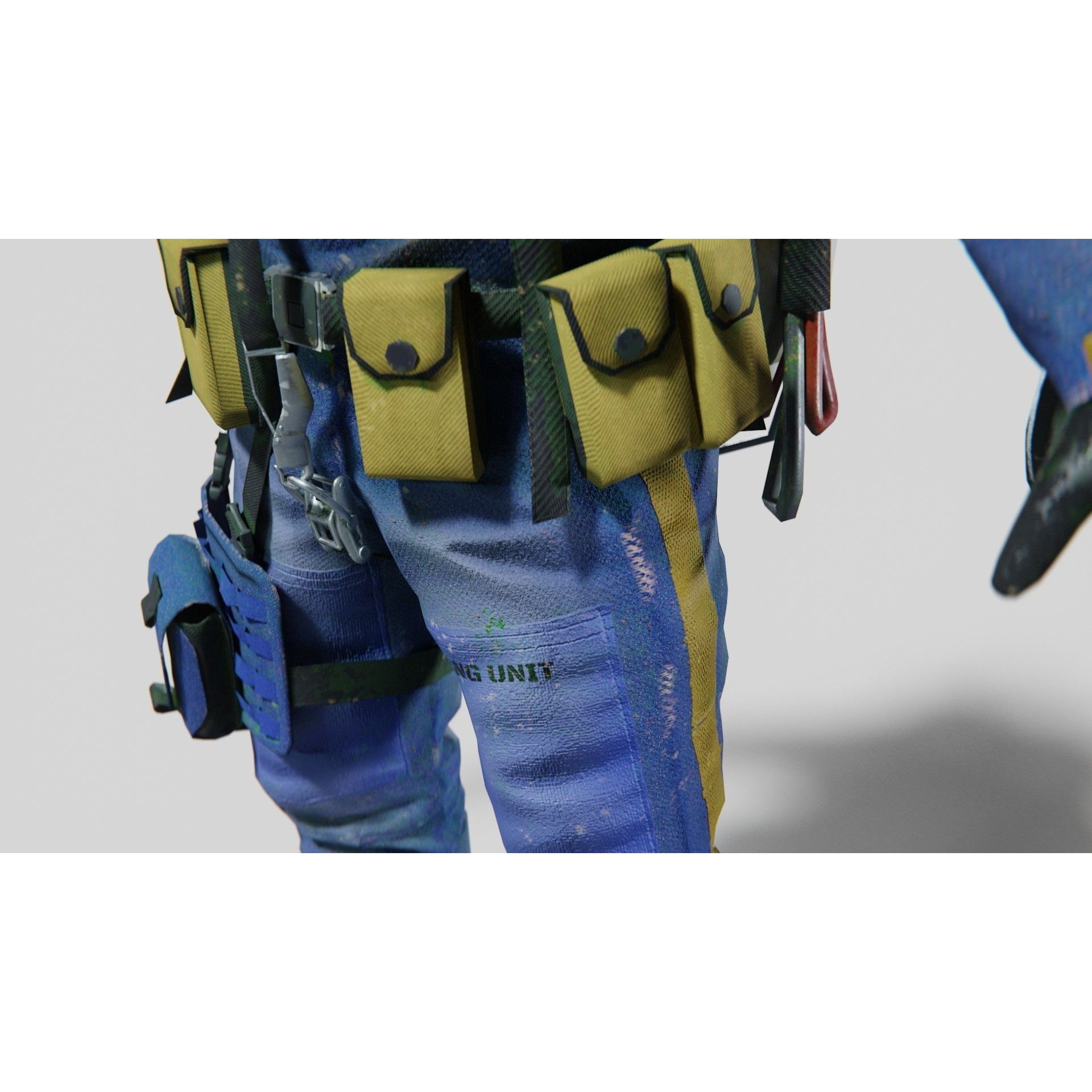 Modern Deep Sea Diving Suit - Low-Poly Game-Ready 3D Model - View 10