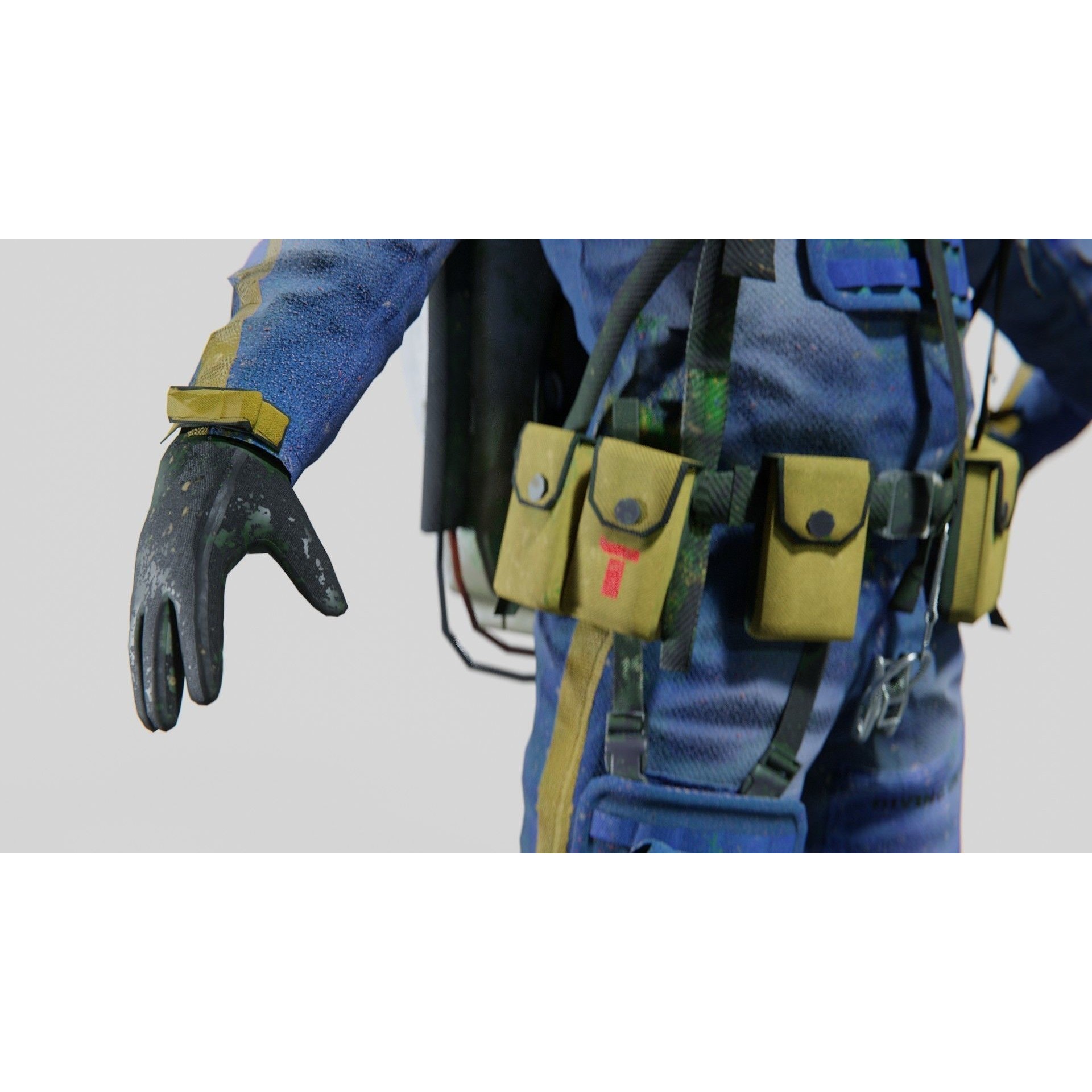 Modern Deep Sea Diving Suit - Low-Poly Game-Ready 3D Model - View 11