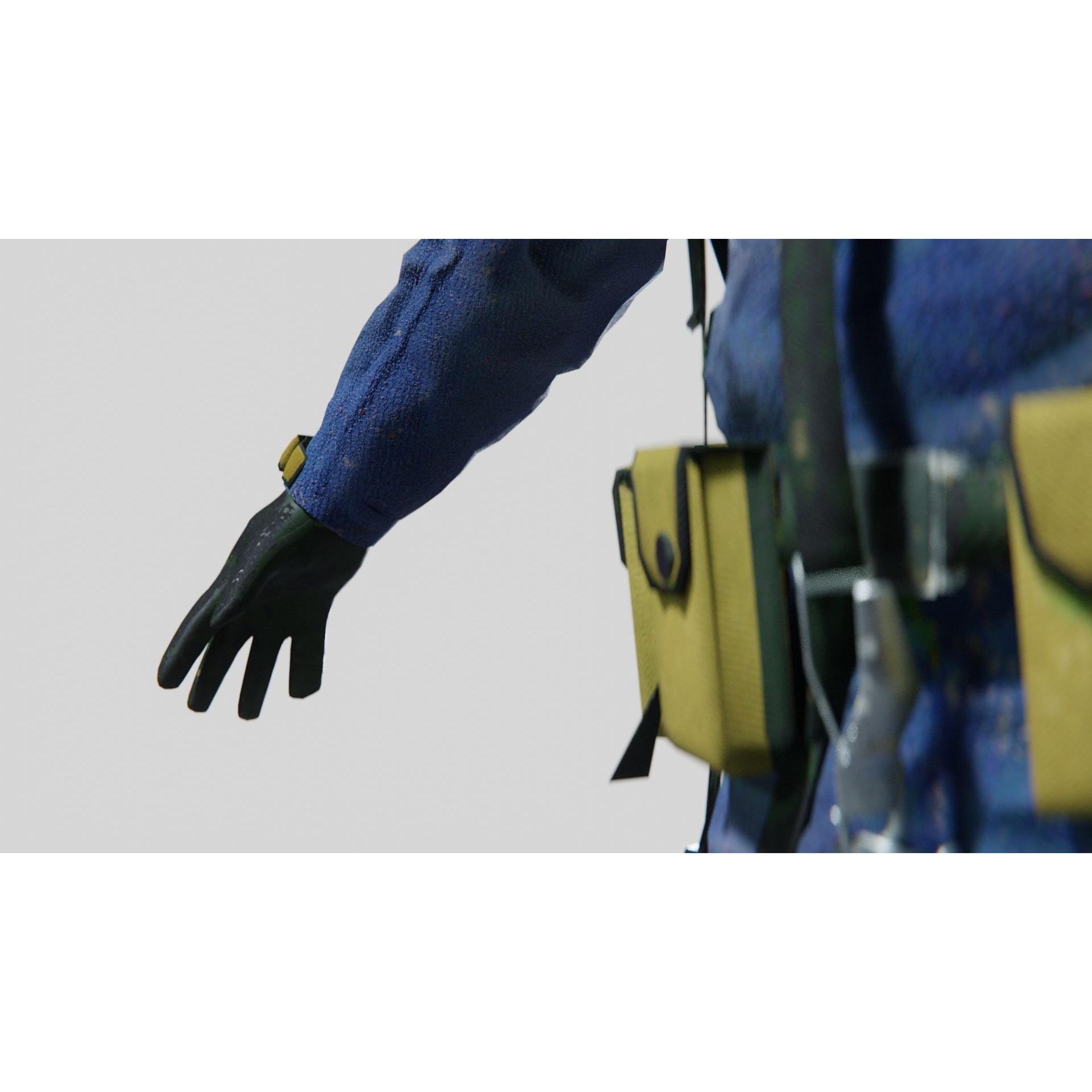 Modern Deep Sea Diving Suit - Low-Poly Game-Ready 3D Model - View 12