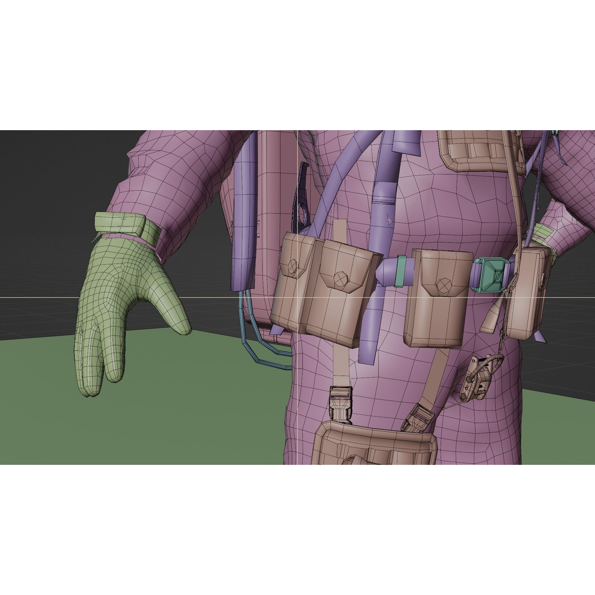 Modern Deep Sea Diving Suit - Low-Poly Game-Ready 3D Model - View 23