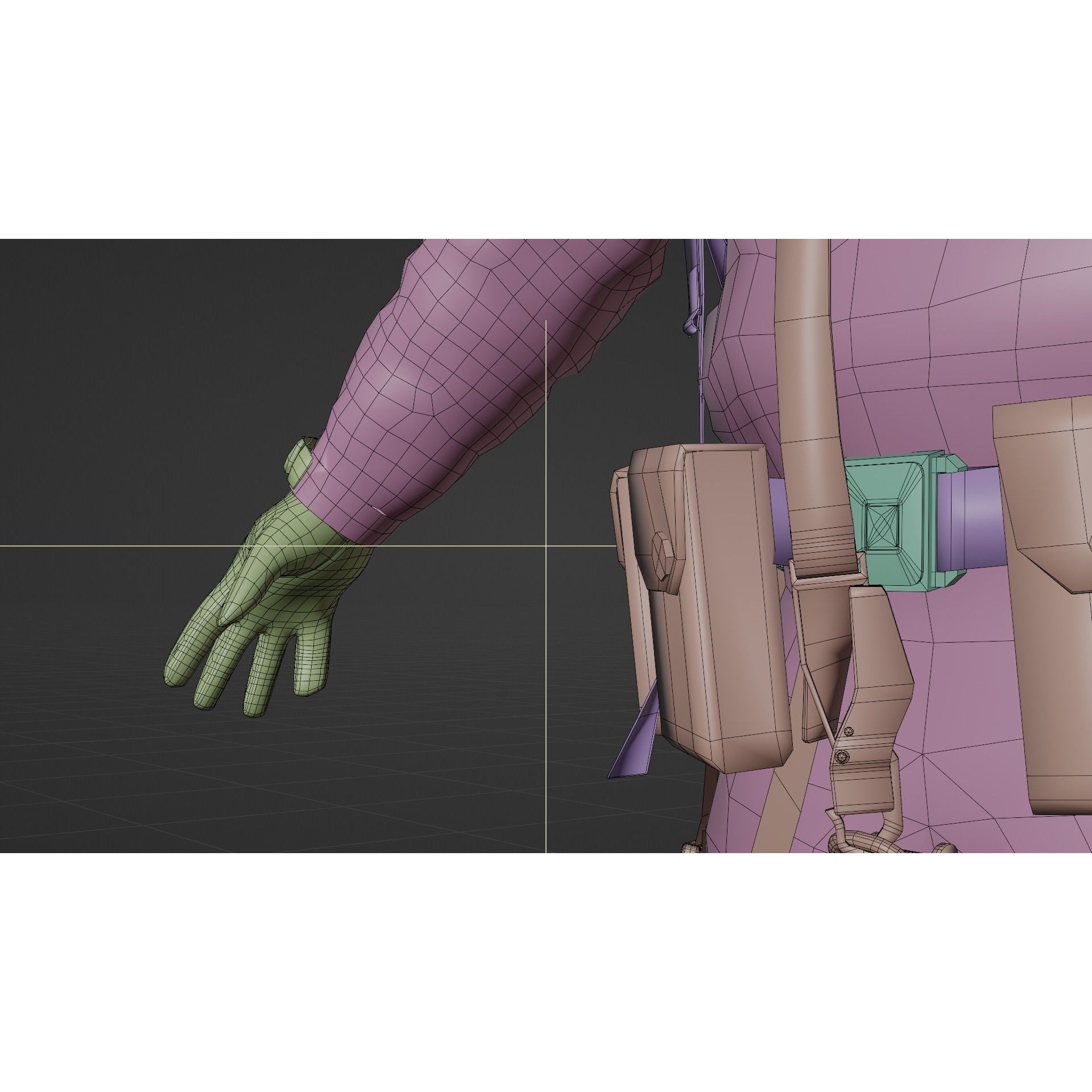 Modern Deep Sea Diving Suit - Low-Poly Game-Ready 3D Model - View 24