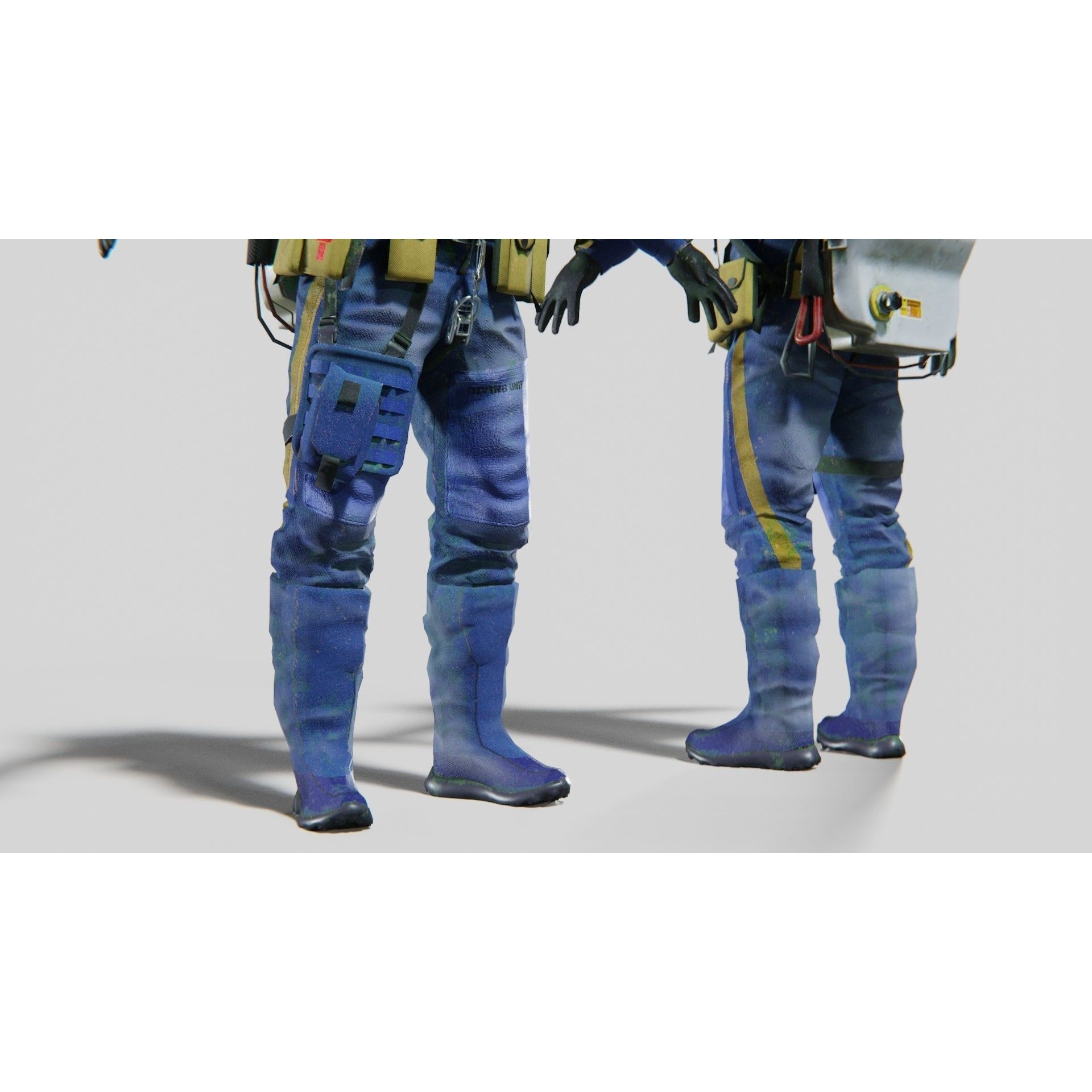 Modern Deep Sea Diving Suit - Low-Poly Game-Ready 3D Model - View 9