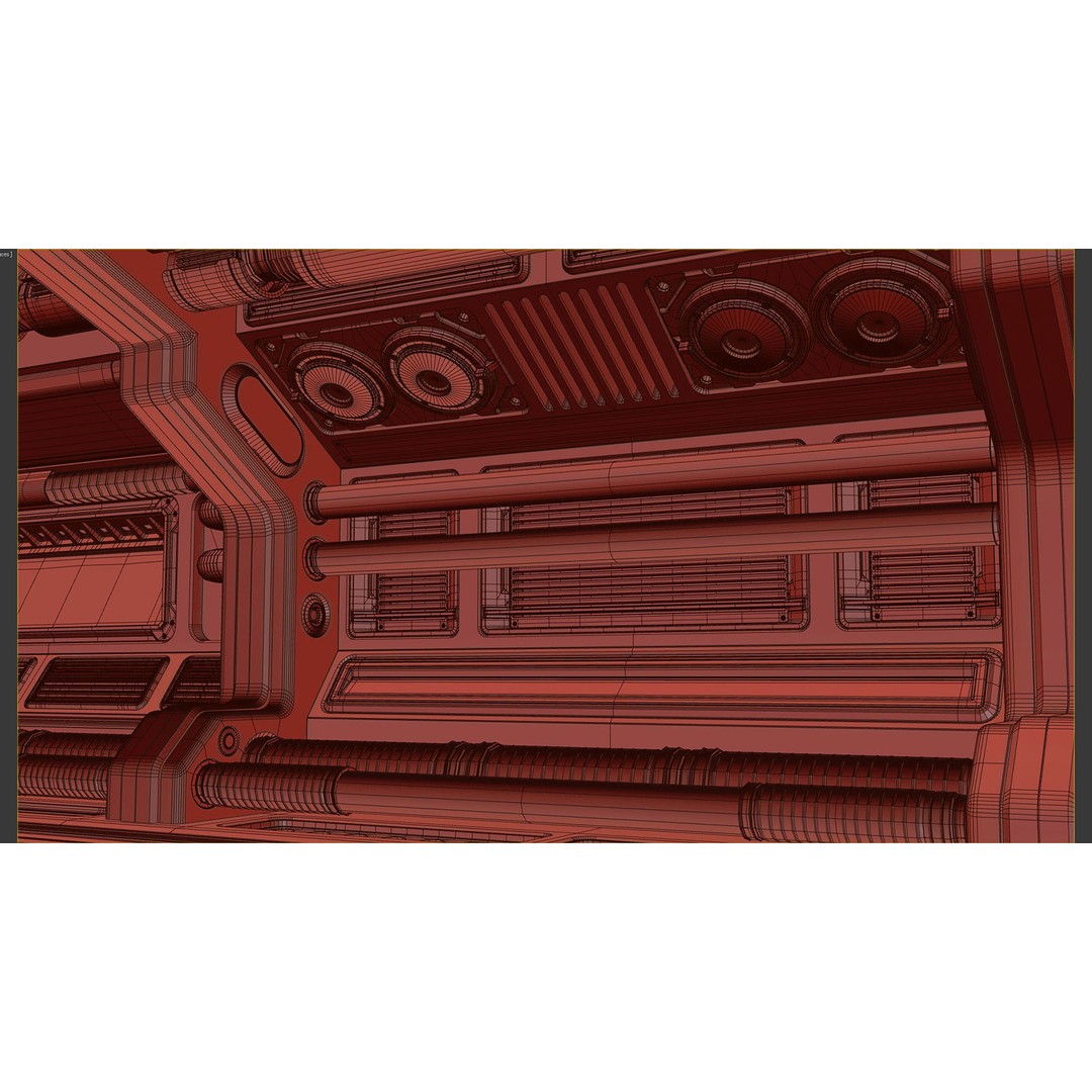 Sci-Fi Modular Corridor 3D Model – Standard Edition, FBX & OBJ