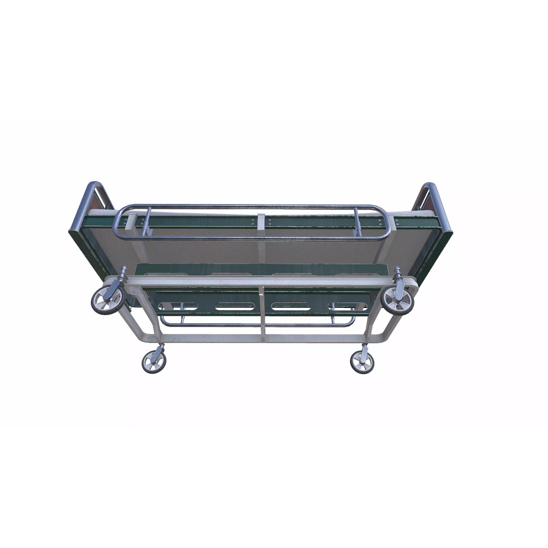 Old Hospital Bed 3D Model – Low Poly PBR Game Asset, FBX, OBJ, Blender - View 13
