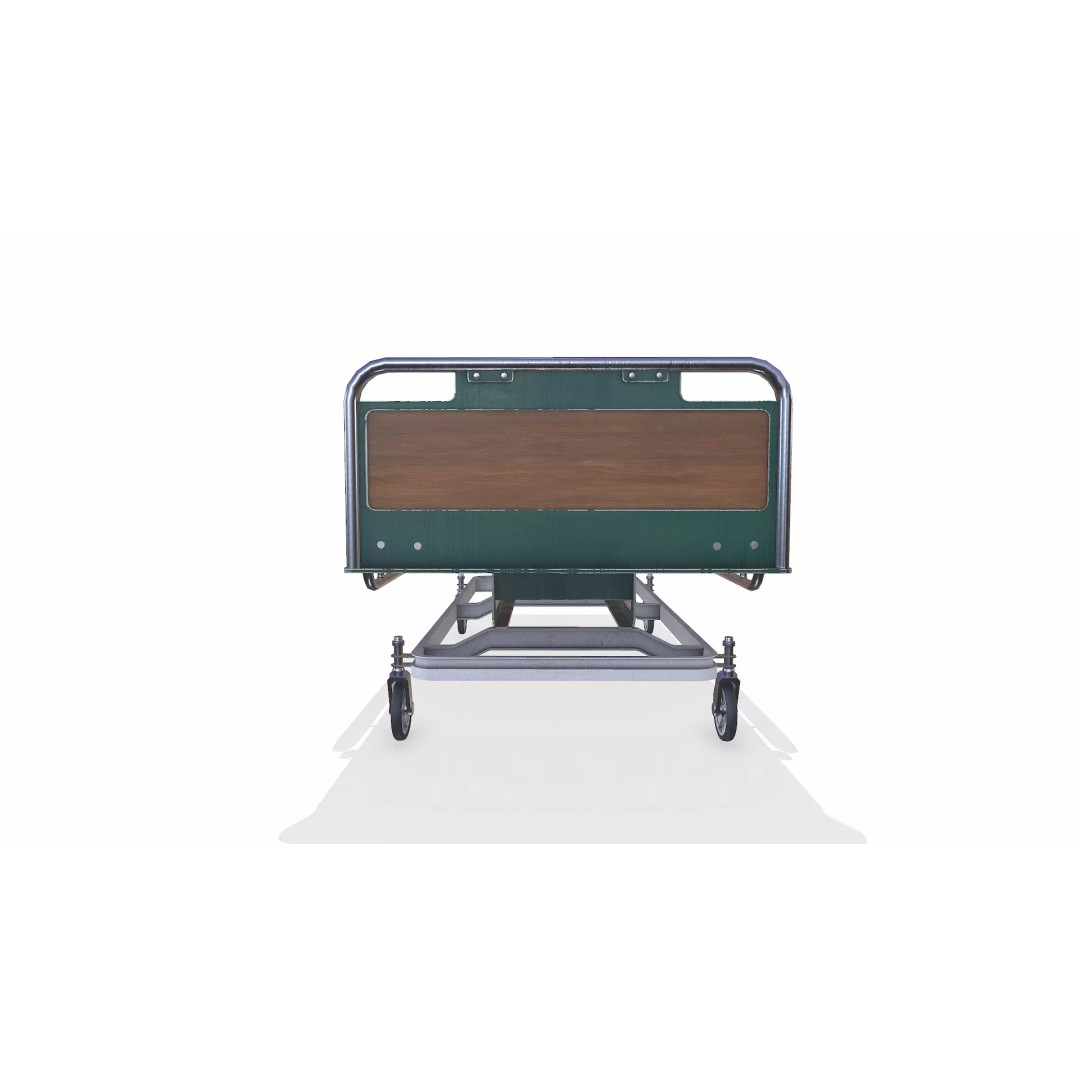 Old Hospital Bed 3D Model – Low Poly PBR Game Asset, FBX, OBJ, Blender - View 16