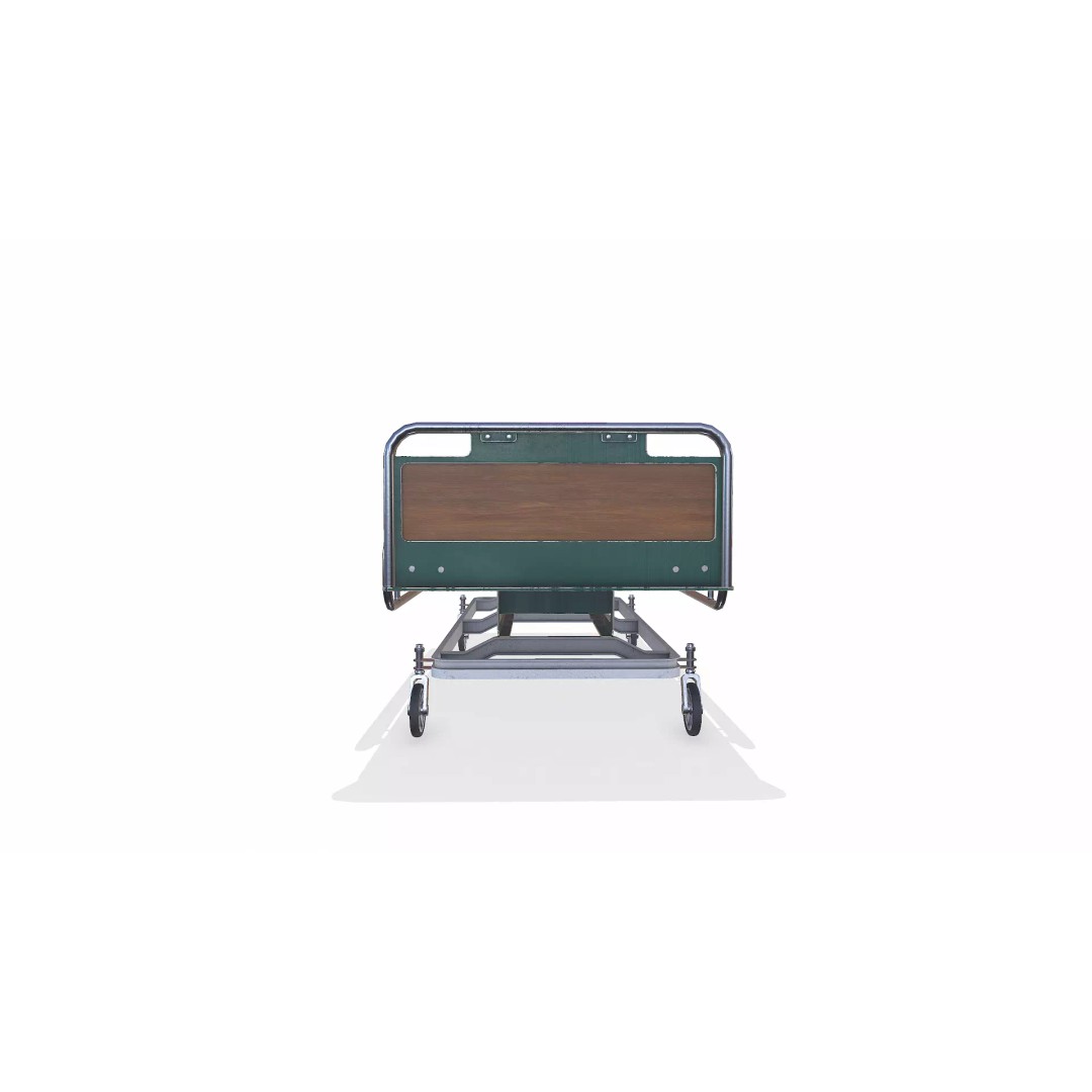 Old Hospital Bed 3D Model – Low Poly PBR Game Asset, FBX, OBJ, Blender - View 9