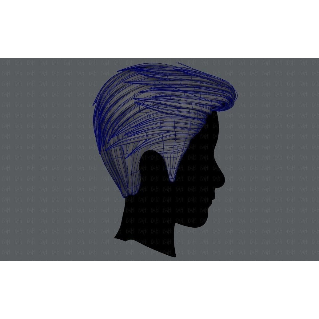 Cartoon Male Hair 3D Model – Low Poly Animation Asset, FBX - View 17