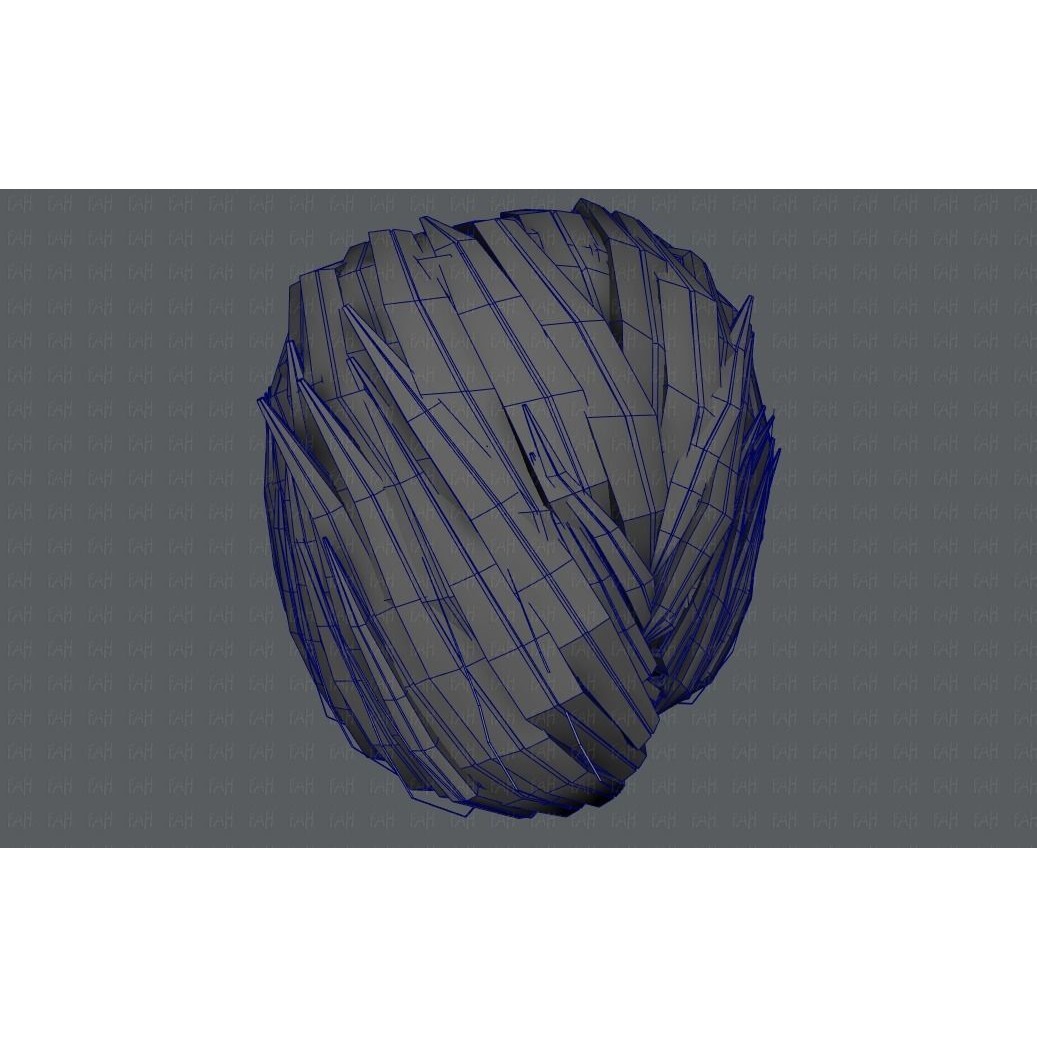 Cartoon Male Hair 3D Model – Low Poly Animation Asset, FBX - View 38