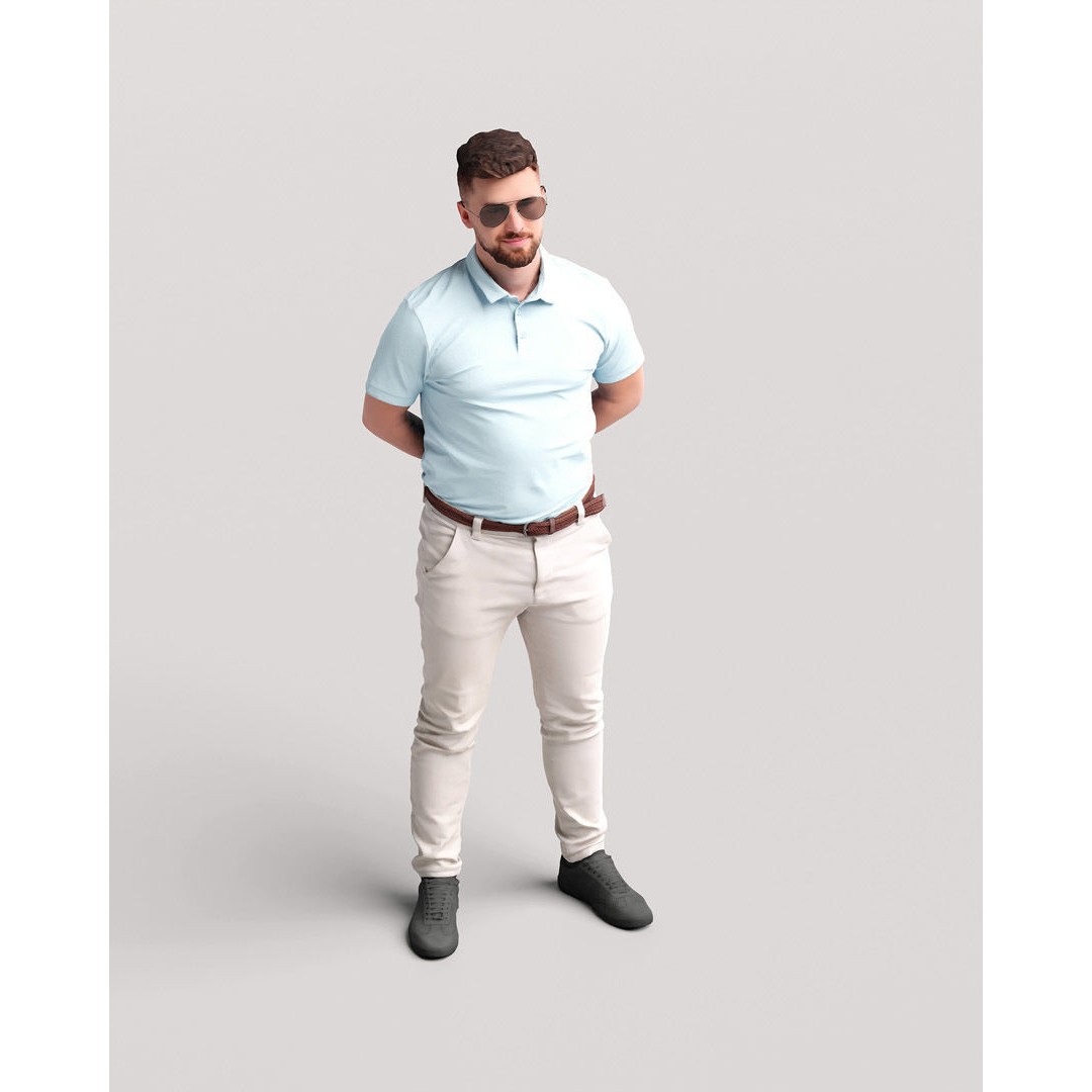 Humano Yacht Crew Man 3D Model – Realistic Pose, PBR Textures, FBX - View 10