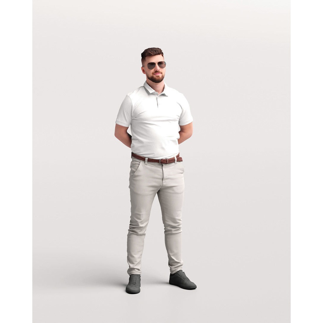 Humano Yacht Crew Man 3D Model – Realistic Pose, PBR Textures, FBX - View 11