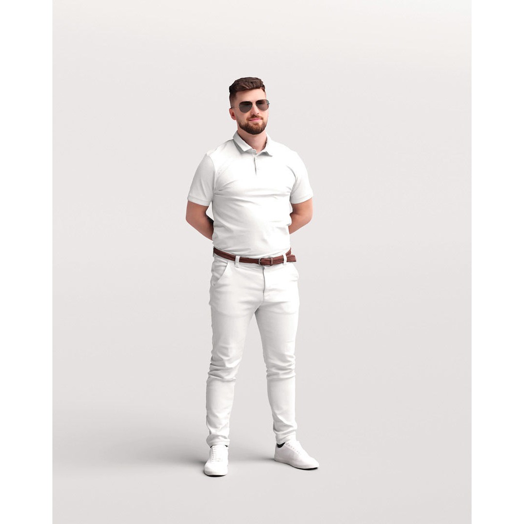 Humano Yacht Crew Man 3D Model – Realistic Pose, PBR Textures, FBX - View 12
