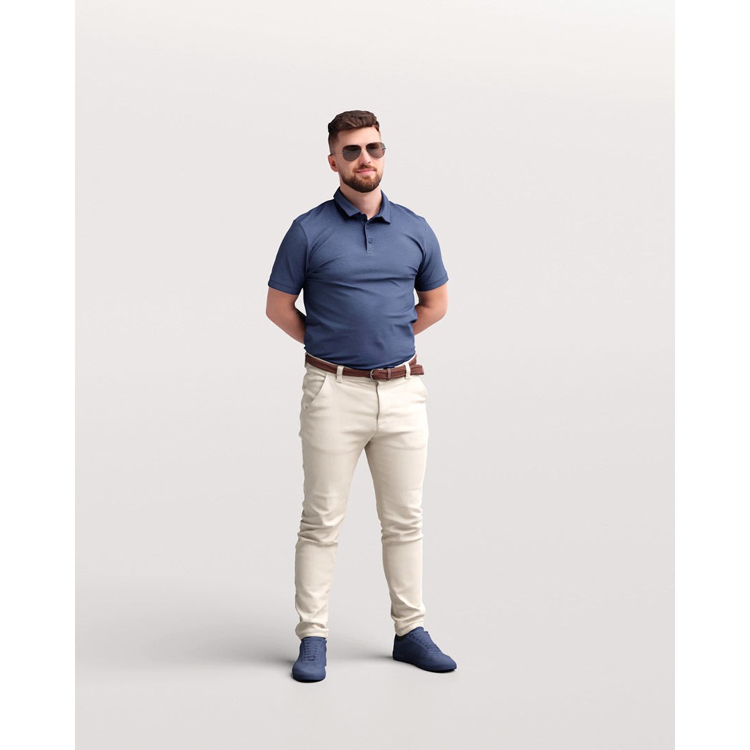Humano Yacht Crew Man 3D Model – Realistic Pose, PBR Textures, FBX - View 13