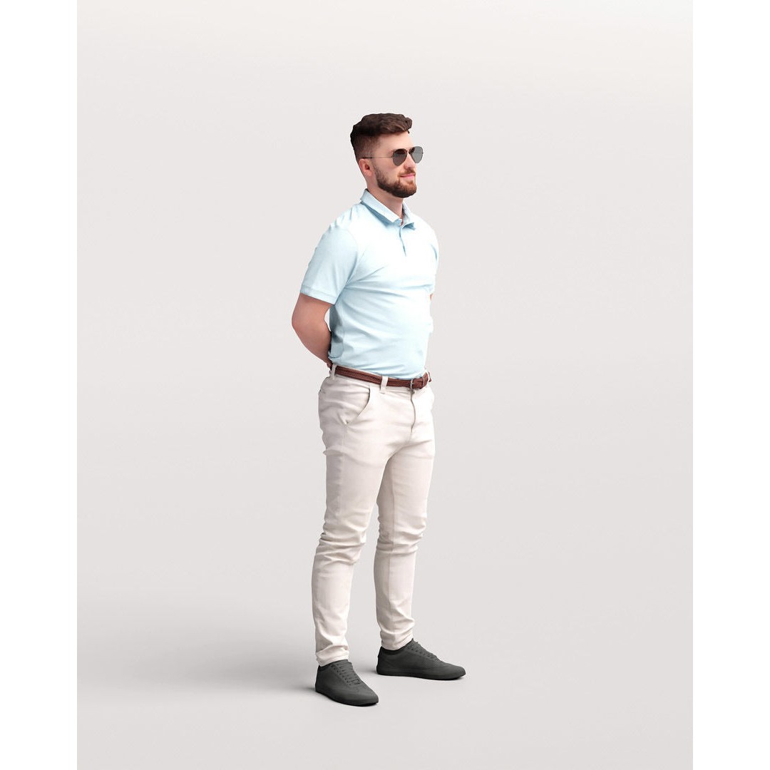 Humano Yacht Crew Man 3D Model – Realistic Pose, PBR Textures, FBX - View 4