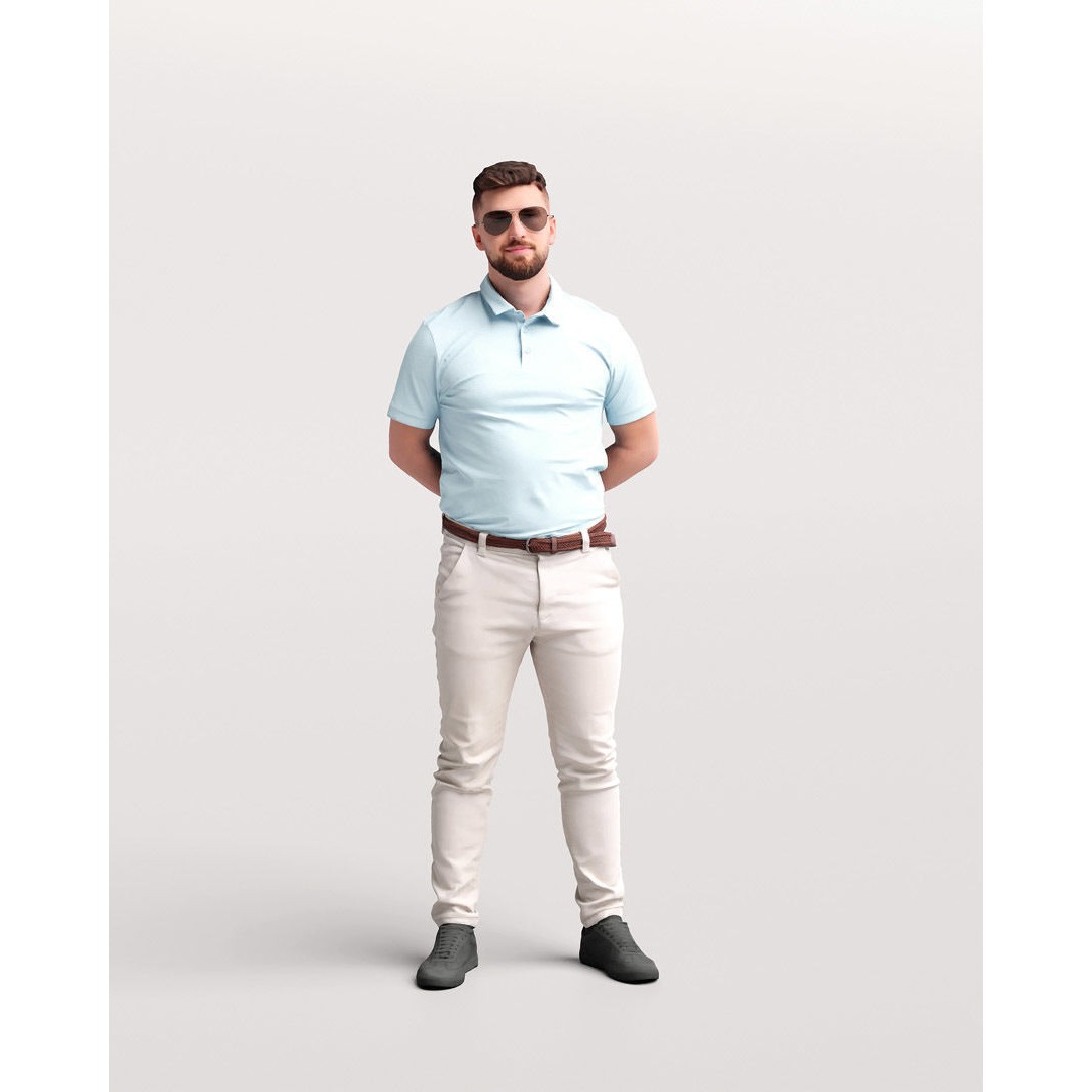 Humano Yacht Crew Man 3D Model – Realistic Pose, PBR Textures, FBX - View 5