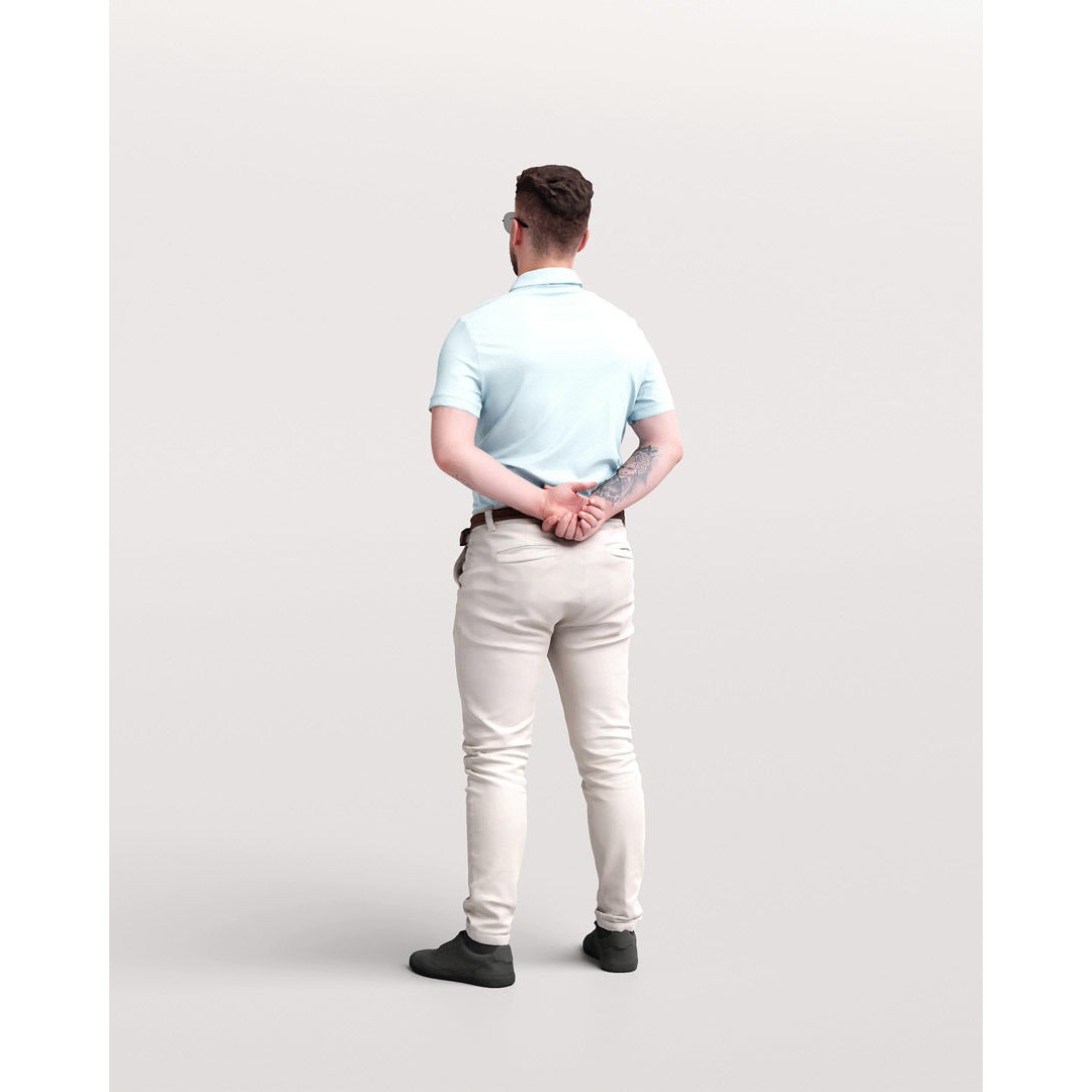 Humano Yacht Crew Man 3D Model – Realistic Pose, PBR Textures, FBX - View 6