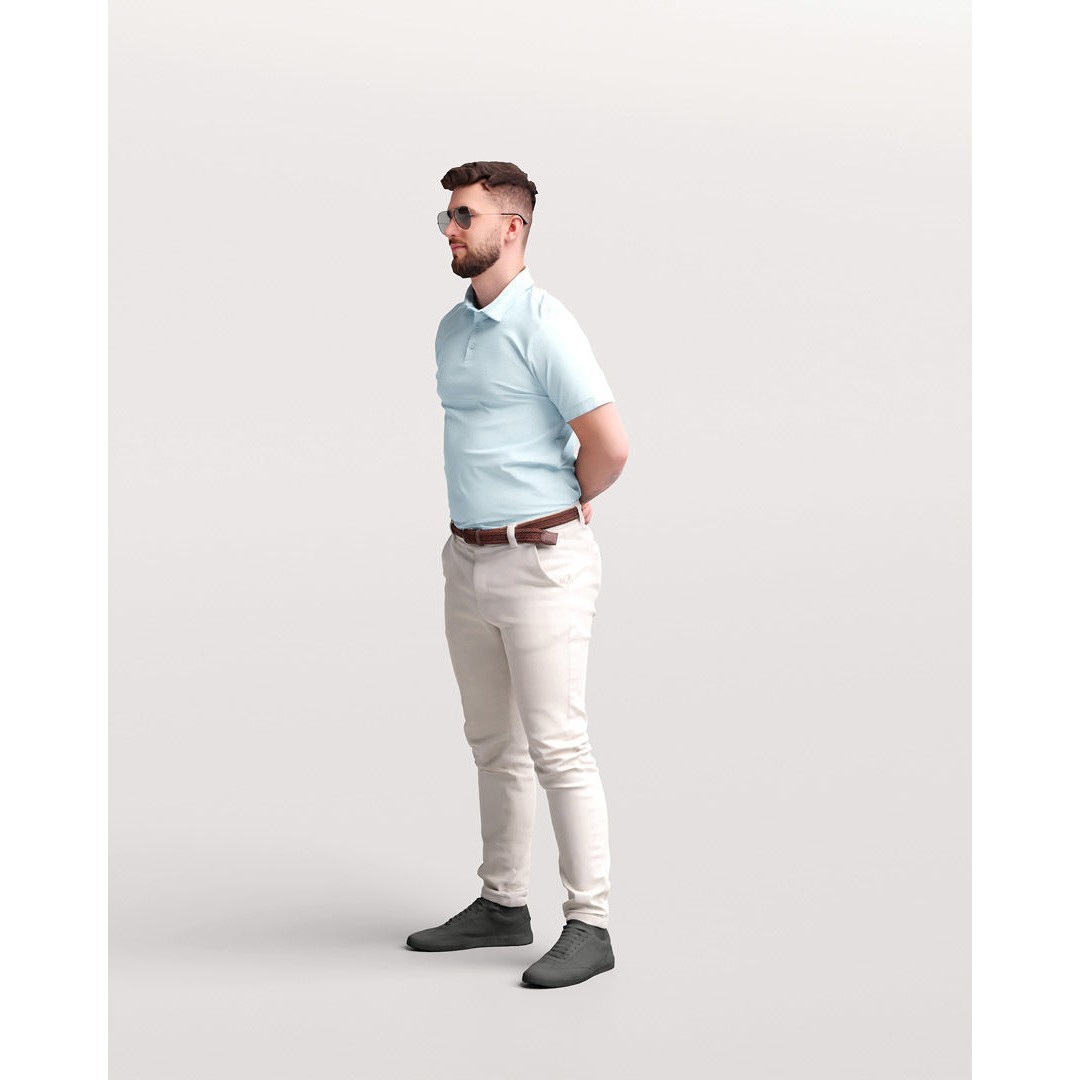 Humano Yacht Crew Man 3D Model – Realistic Pose, PBR Textures, FBX - View 7