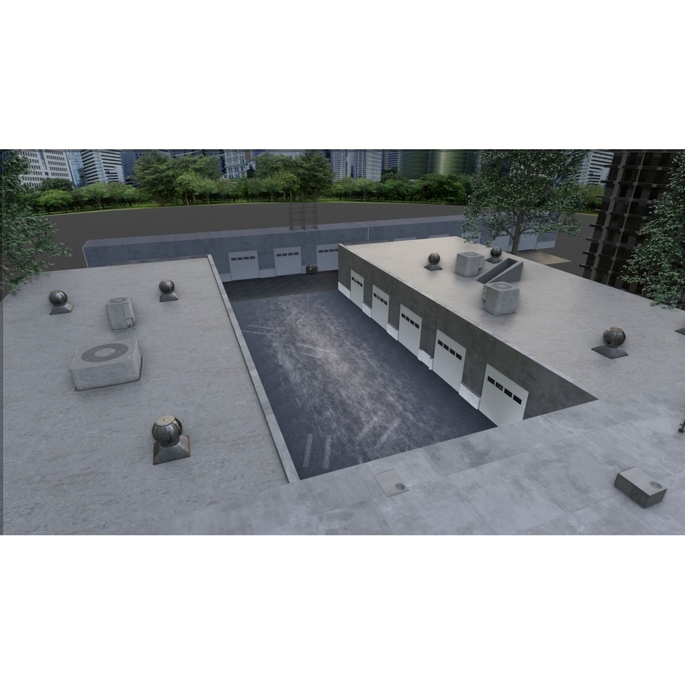 Street Alleyway Environment - Low-Poly Game-Ready 3D Model