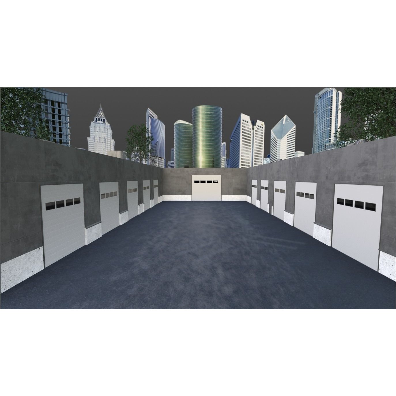 Street Alleyway Environment - Low-Poly Game-Ready 3D Model - View 13