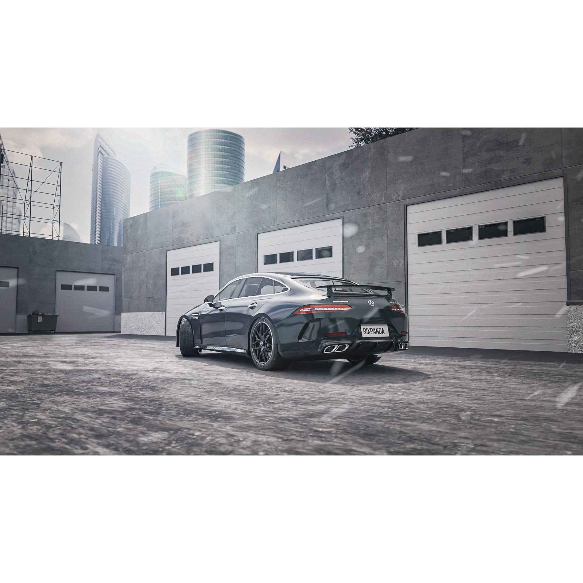 Street Alleyway Environment - Low-Poly Game-Ready 3D Model - View 3