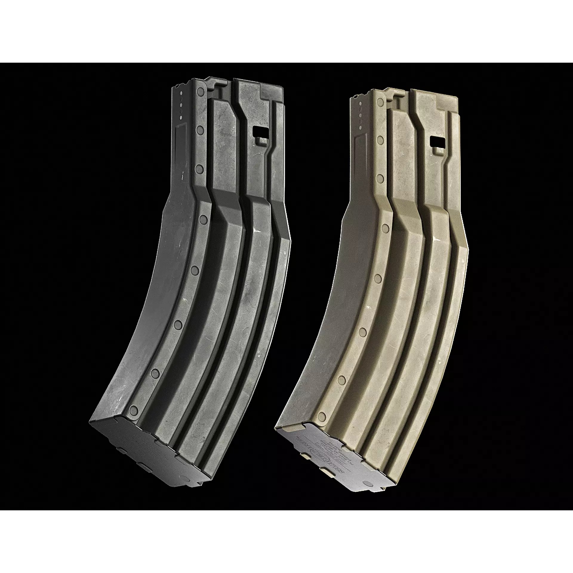 Surefire 60 Rounds AR-15 Magazine - Low-Poly Game-Ready 3D Model - View 2